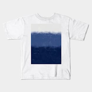 Peaceful Indigo blue watercolor painting Kids T-Shirt